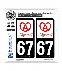 67 Obernai - Ville | Autocollant plaque immatriculation