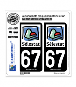 67 Sélestat - Agglo | Autocollant plaque immatriculation
