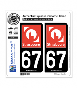 67 Strasbourg - Tourisme | Autocollant plaque immatriculation
