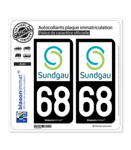 68 Altkirch - Agglo | Autocollant plaque immatriculation