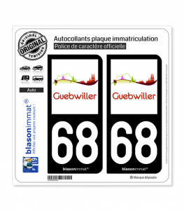 68 Guebwiller - Tourisme | Autocollant plaque immatriculation