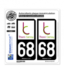 68 Thann - Agglo | Autocollant plaque immatriculation