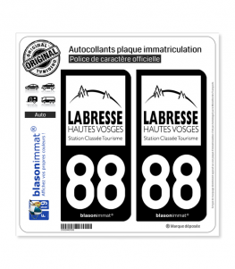 88 La Bresse - Tourisme | Autocollant plaque immatriculation