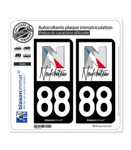 88 Neufchâteau - Ville | Autocollant plaque immatriculation
