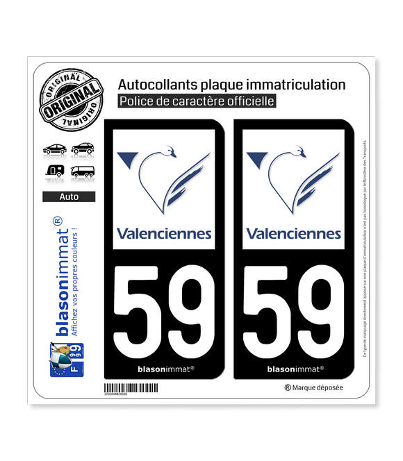 Sticker Blason De Valenciennes (59) – Autocollant Adhésif Voiture Moto – Fierté Locale