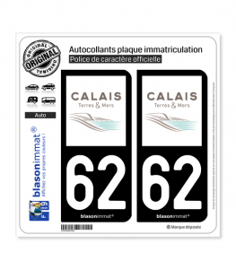 62 Calais - Agglo | Autocollant plaque immatriculation