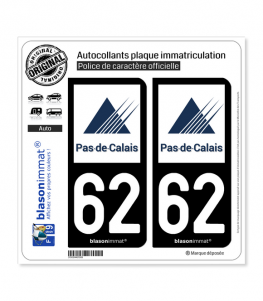 62 Pas-de-Calais - Département | Autocollant plaque immatriculation