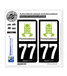 77 Fontainebleau - Tourisme | Autocollant plaque immatriculation