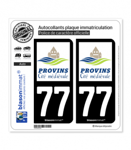 77 Provins - Tourisme | Autocollant plaque immatriculation