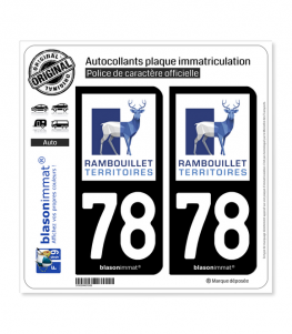 78 Rambouillet - Agglo | Autocollant plaque immatriculation