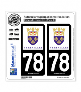 78 Versailles - Ville | Autocollant plaque immatriculation