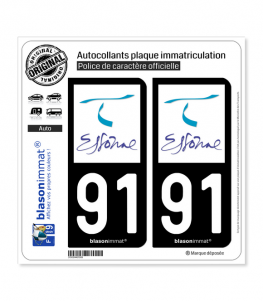 91 Essonne - Tourisme | Autocollant plaque immatriculation
