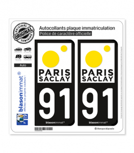 91 Palaiseau - Agglo | Autocollant plaque immatriculation