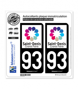 93 Saint-Denis - Tourisme | Autocollant plaque immatriculation