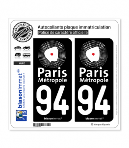 94 Créteil - Agglo | Autocollant plaque immatriculation