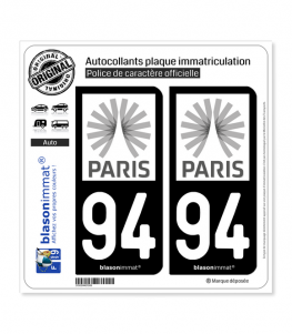 94 Ile-de-France - Tourisme | Autocollant plaque immatriculation