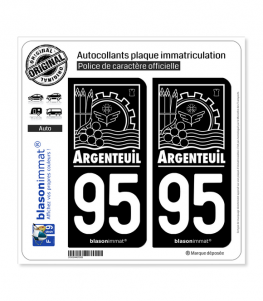 95 Argenteuil - Ville | Autocollant plaque immatriculation