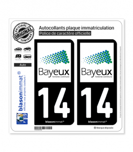 14 Bayeux - Agglo | Autocollant plaque immatriculation