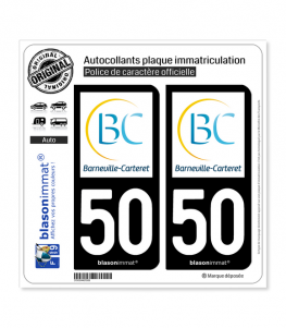 50 Barneville-Carteret - Commune | Autocollant plaque immatriculation