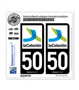 50 Cherbourg-en-Cotentin - Agglo | Autocollant plaque immatriculation