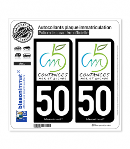 50 Coutances - Agglo | Autocollant plaque immatriculation