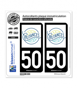 50 Coutances - Tourisme | Autocollant plaque immatriculation