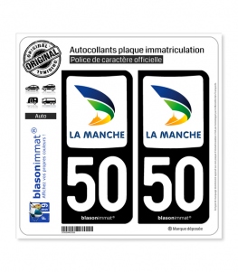 50 Manche - Département | Autocollant plaque immatriculation