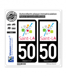 50 Saint-Lô - Agglo | Autocollant plaque immatriculation