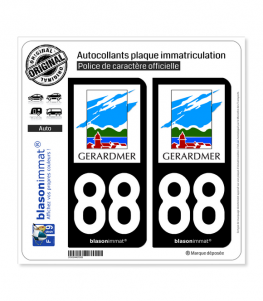 88 Gérardmer - Ville | Autocollant plaque immatriculation