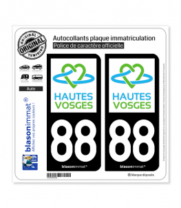 88 Hautes-Vosges - Tourisme | Autocollant plaque immatriculation