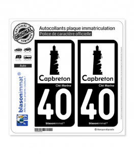 40 Capbreton - Ville | Autocollant plaque immatriculation