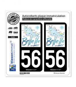 56 Belle-Ile-en-Mer - Tourisme | Autocollant plaque immatriculation