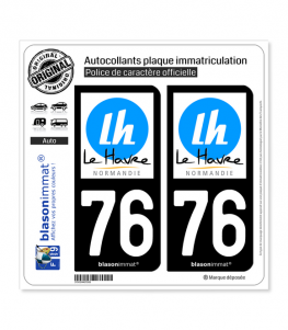 76 Le Havre - Tourisme | Autocollant plaque immatriculation