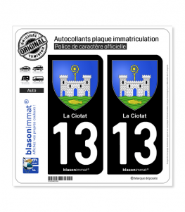13 La Ciotat - Armoiries | Autocollant plaque immatriculation