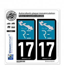 17 Ile de Ré - Tourisme | Autocollant plaque immatriculation