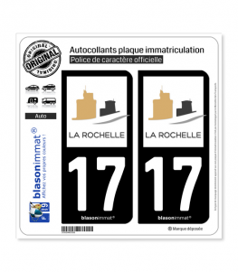 17 La Rochelle - Tourisme | Autocollant plaque immatriculation