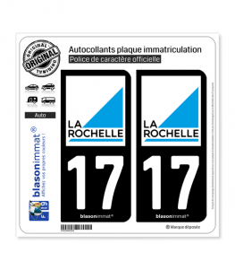 17 La Rochelle - Ville | Autocollant plaque immatriculation