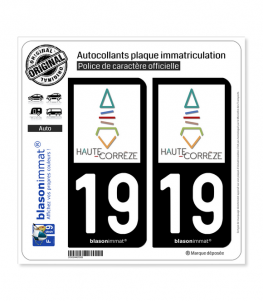 19 Haute-Corrèze - Pays | Autocollant plaque immatriculation