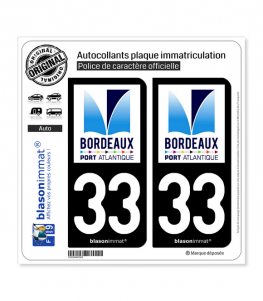 33 Bordeaux - Patrimoine | Autocollant plaque immatriculation