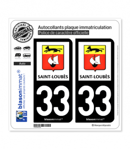 33 Saint-Loubès - Commune | Autocollant plaque immatriculation
