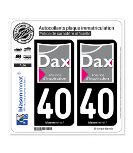 40 Dax - Ville | Autocollant plaque immatriculation