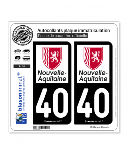 Autocollant Plaque Immatriculation Département 14 Normandie - Bleu, Angles Arrondis - Résistant Aux Intempéries - 7