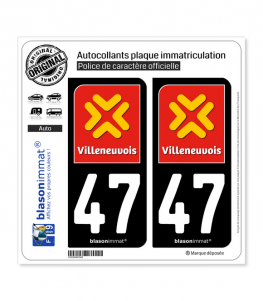 47 Villeneuve-sur-Lot - Agglo | Autocollant plaque immatriculation