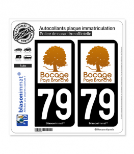 79 Bressuire - Pays | Autocollant plaque immatriculation