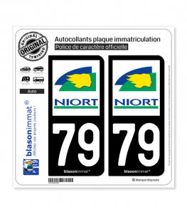 79 Niort - Ville | Autocollant plaque immatriculation