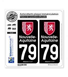 79 Nouvelle-Aquitaine - Région II | Autocollant plaque immatriculation