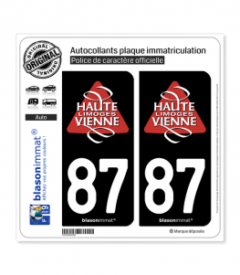 87 Haute-Vienne - Tourisme | Autocollant plaque immatriculation