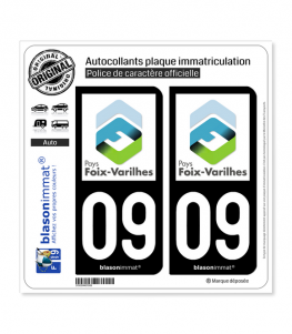 09 Foix - Agglo | Autocollant plaque immatriculation