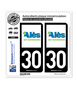 30 Alès - Agglo | Autocollant plaque immatriculation