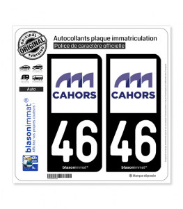 46 Cahors - Agglo | Autocollant plaque immatriculation